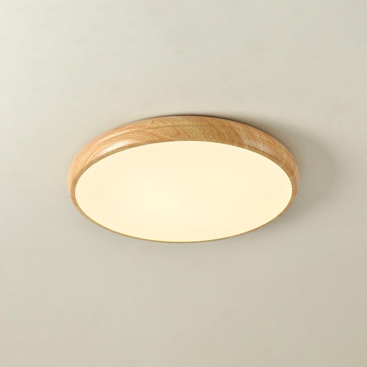 Gigenek Wood Grain Round Ceiling Light