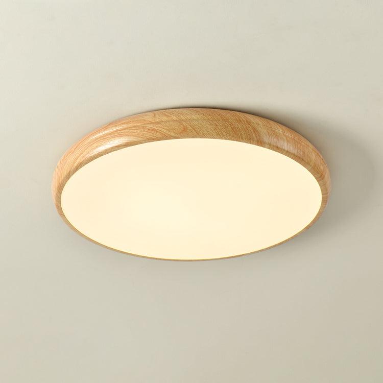 Gigenek Wood Grain Round Ceiling Light