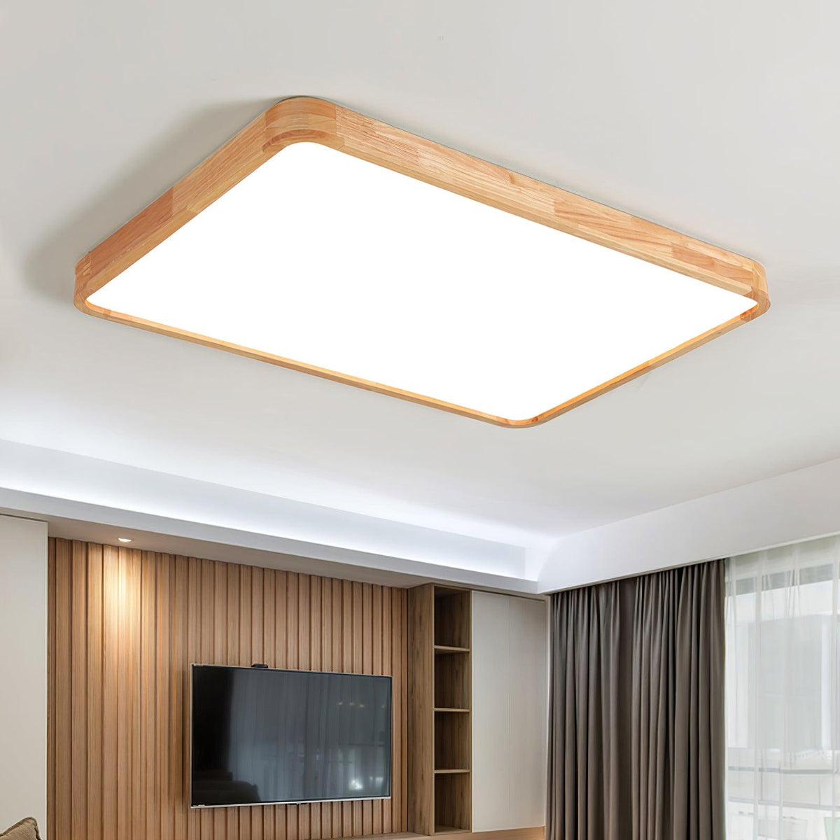 Delebom Wooden Geometric Ceiling Light