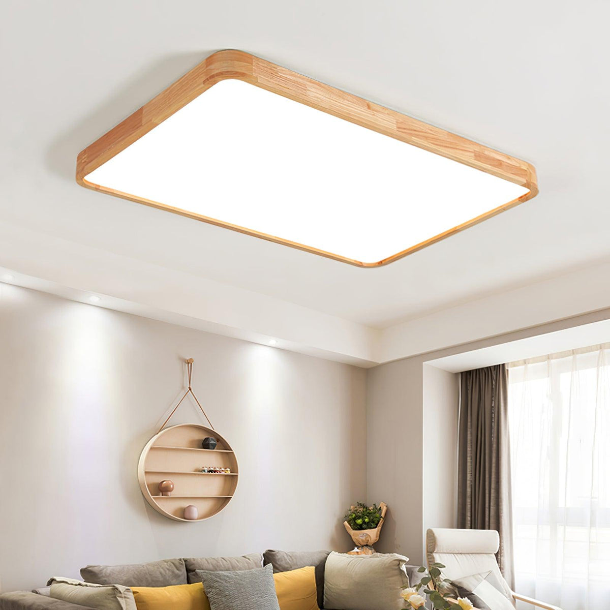 Delebom Wooden Geometric Ceiling Light