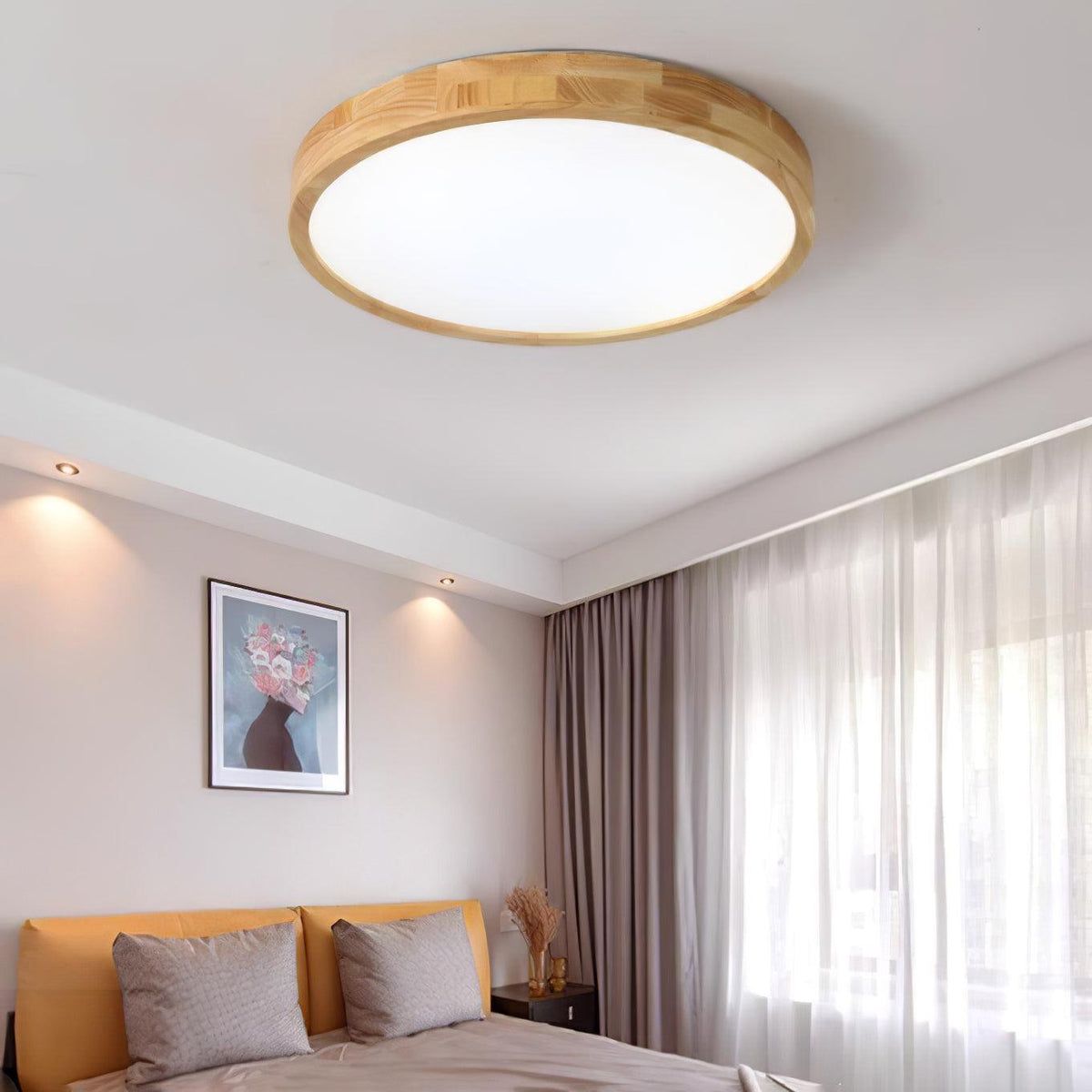 Delebom Wooden Geometric Ceiling Light
