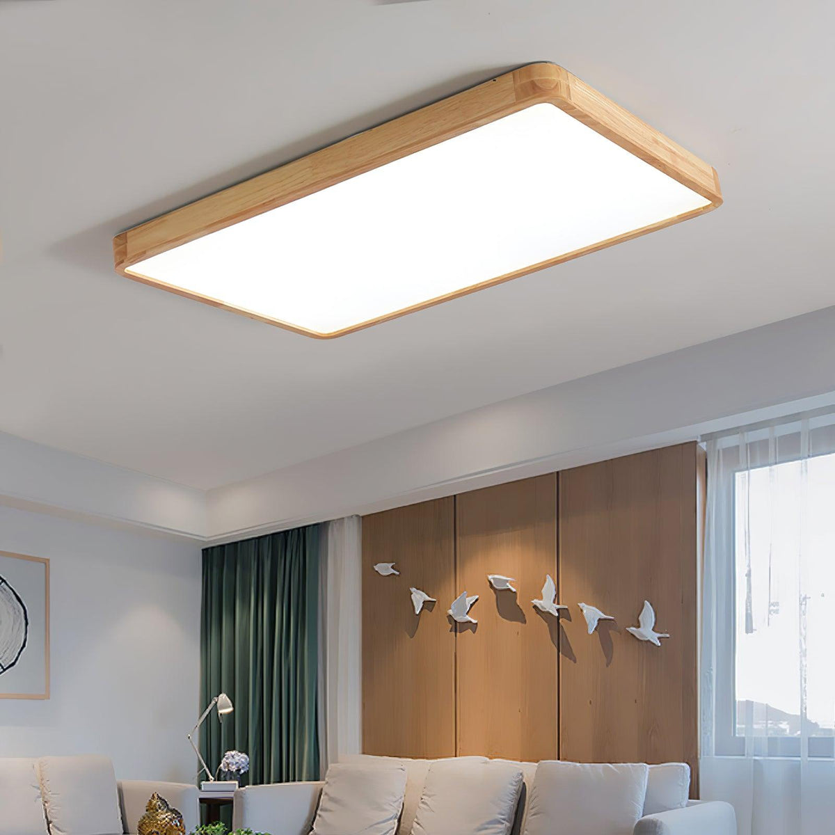 Delebom Wooden Geometric Ceiling Light