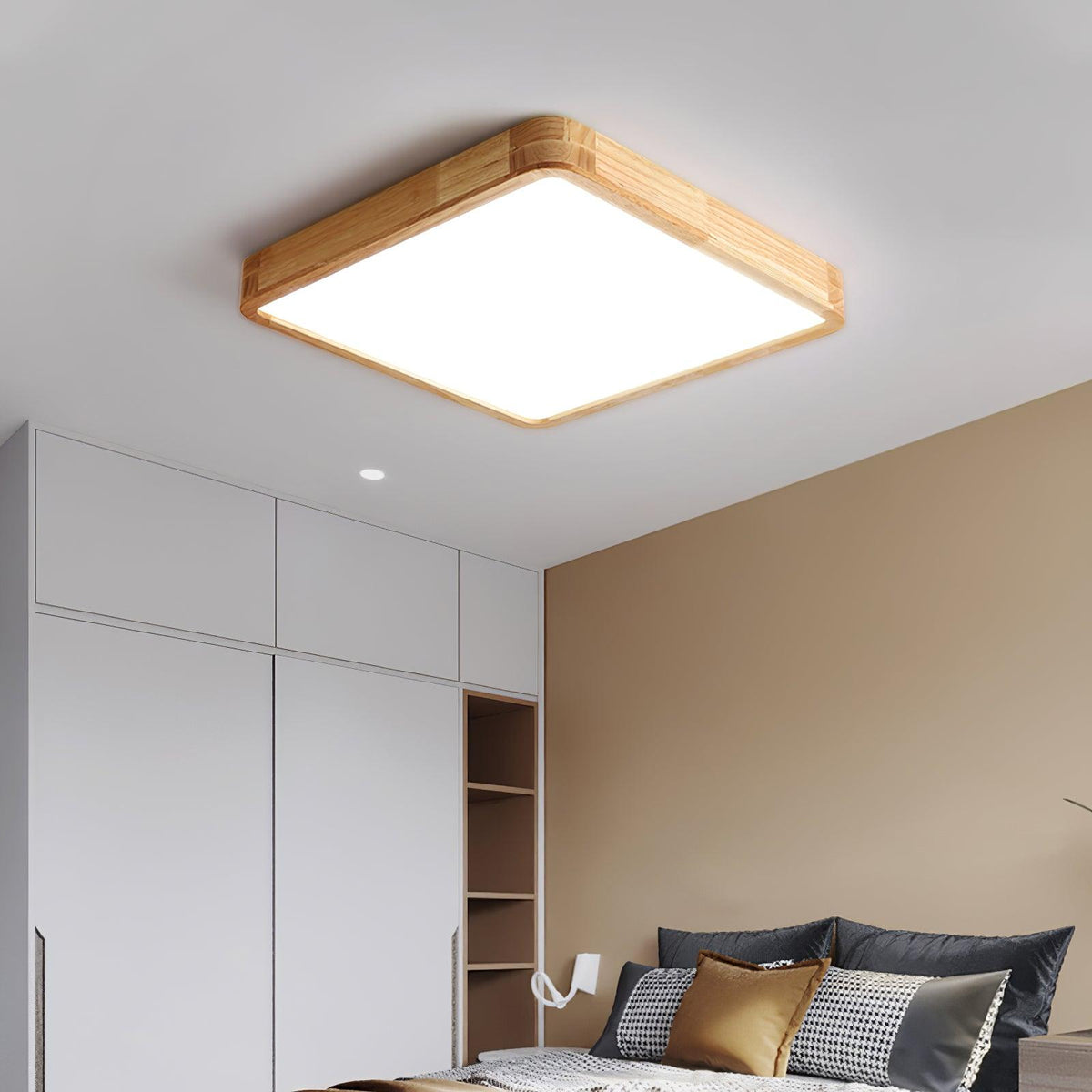 Delebom Wooden Geometric Ceiling Light