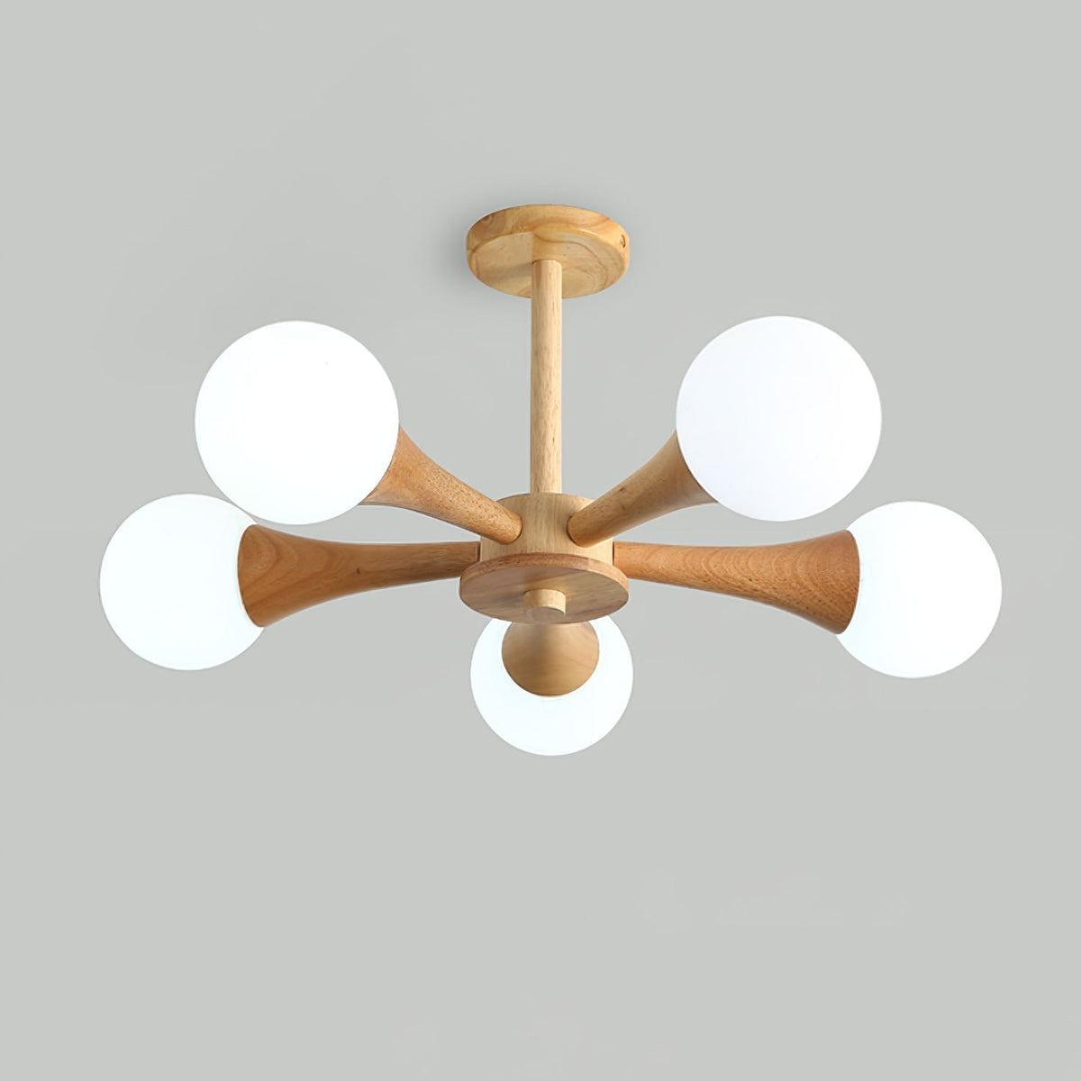 Drae Chandelier Wooden Globe Retro