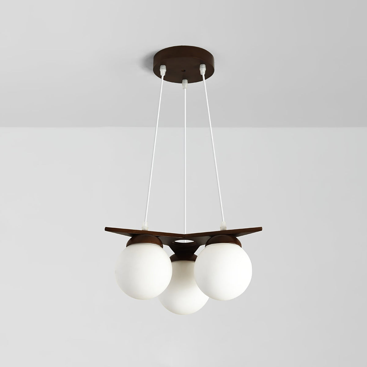 Rinaine Nordic Star Glass Wooden Chandelier