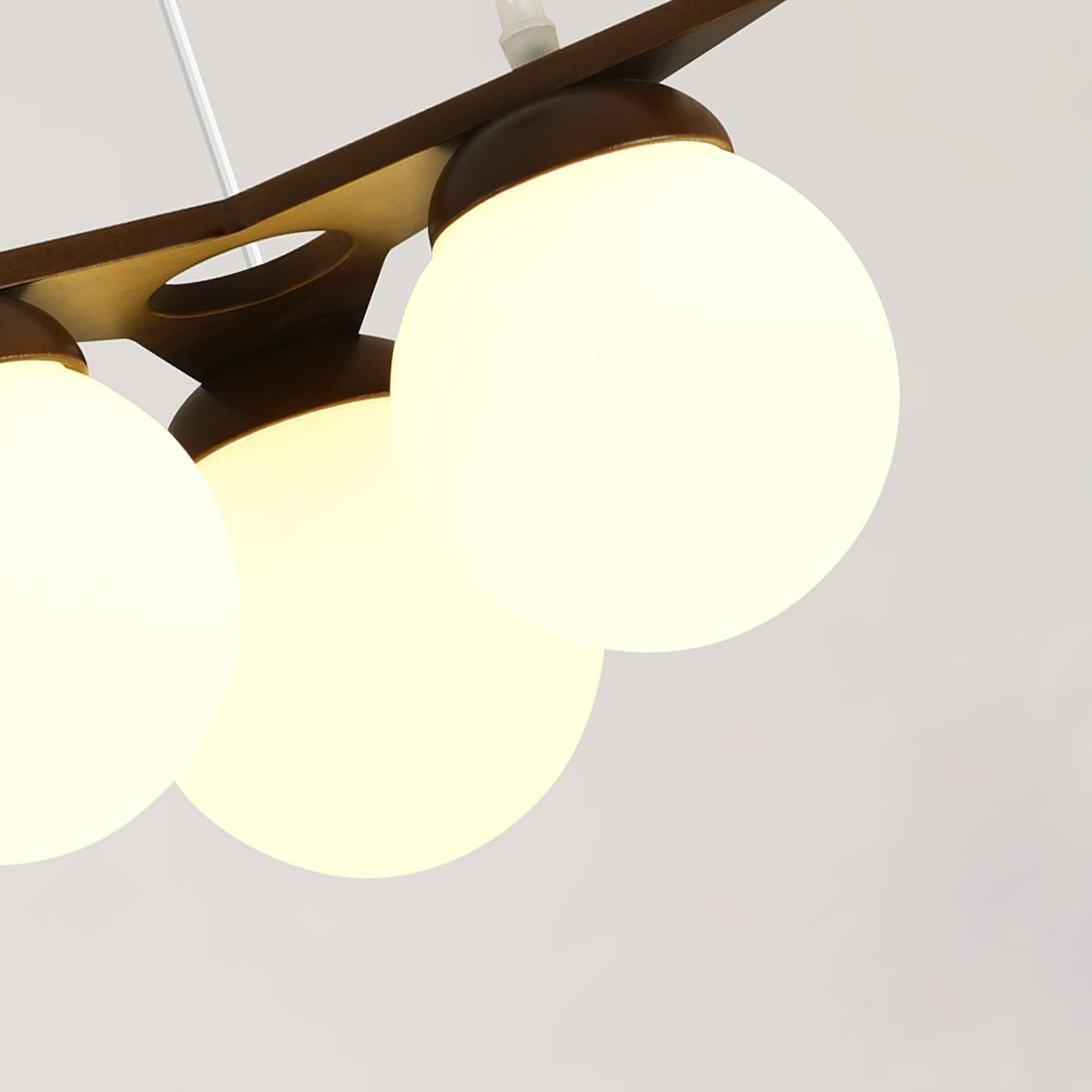 Rinaine Nordic Star Glass Wooden Chandelier