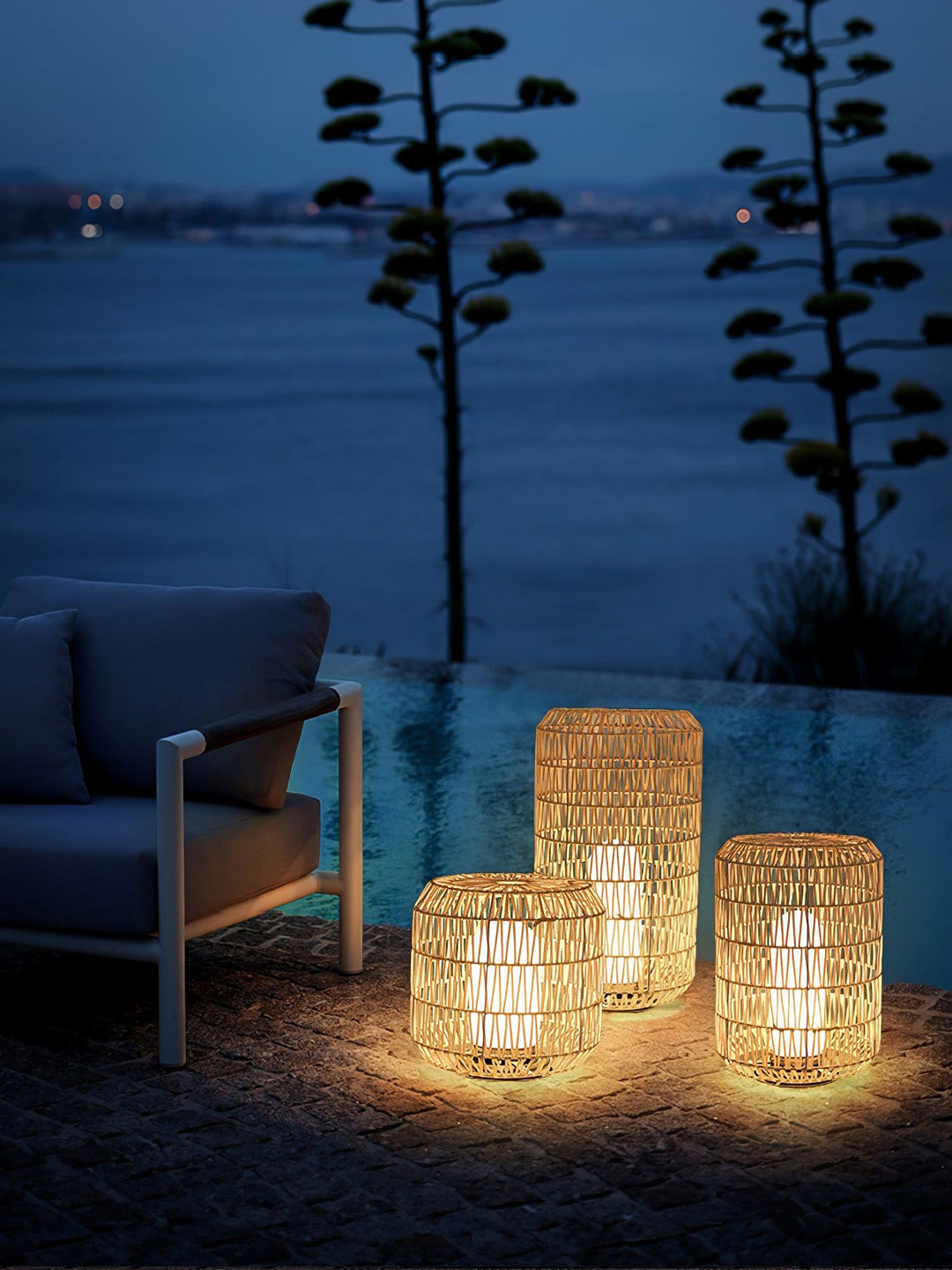 Ravalella Rattan Outdoor Table Light