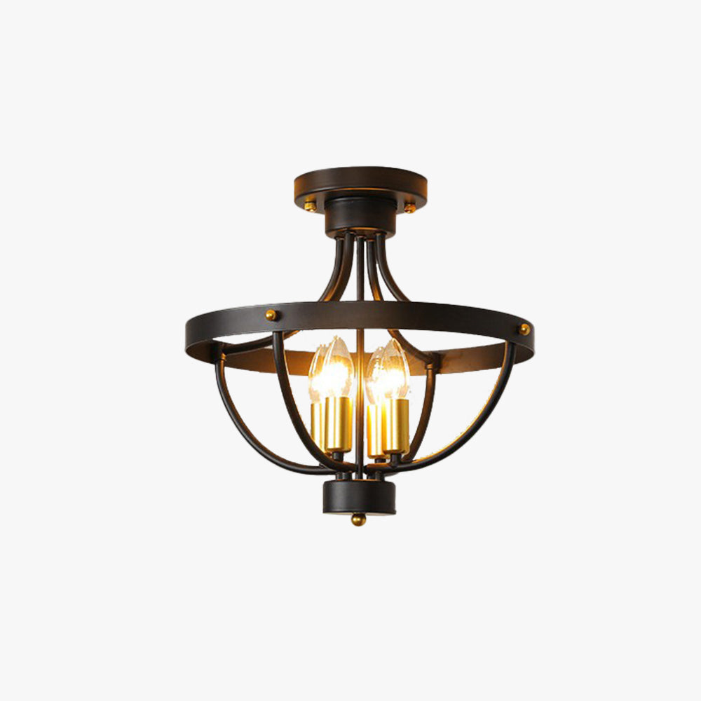 Divoselo Vintage LED Pendant Light Matte Black Metal Dining Room