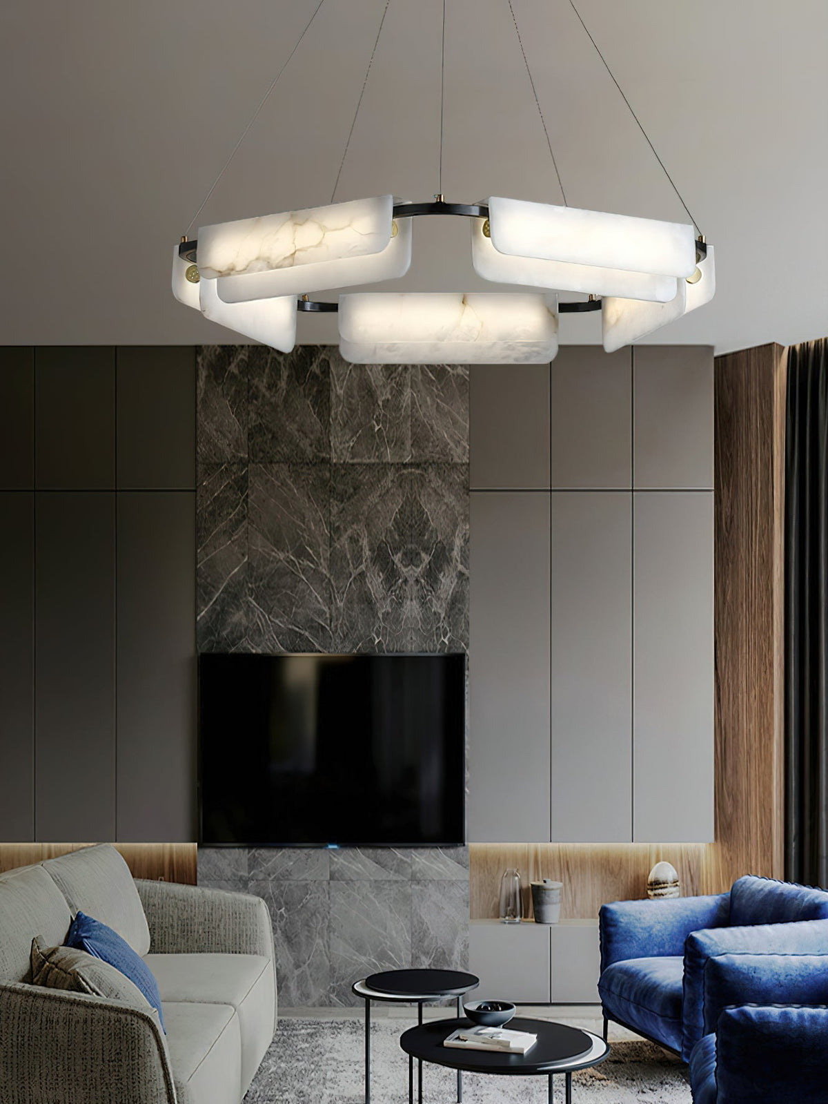 Eiruine Postmodern Luxury Alabaster Chandelier