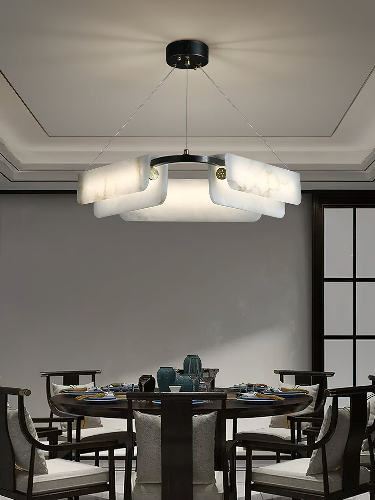 Eiruine Postmodern Luxury Alabaster Chandelier