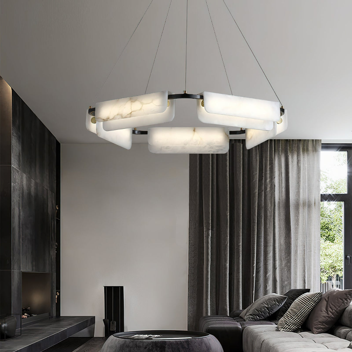 Eiruine Postmodern Luxury Alabaster Chandelier