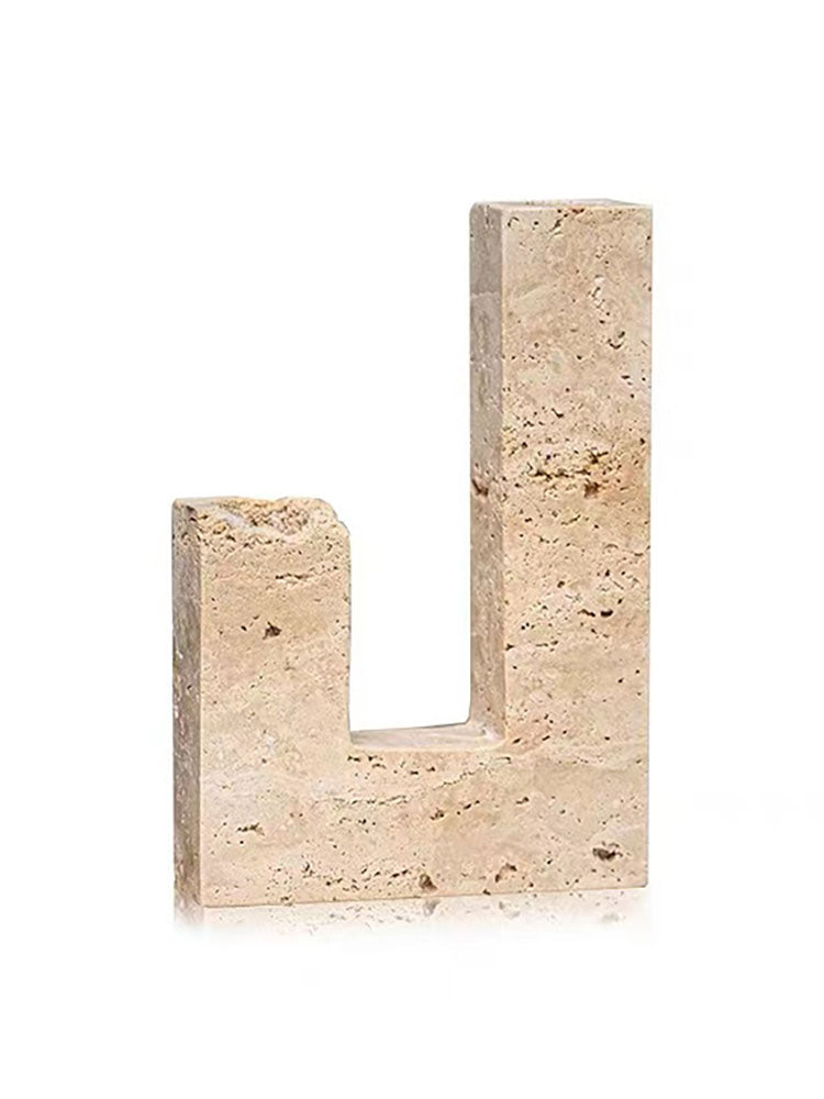Horze Modern Yellow Travertine Candle Holder