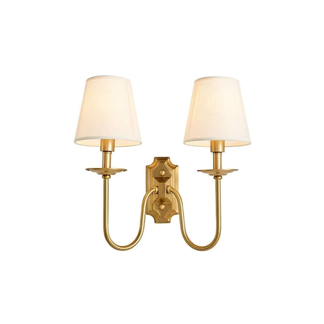 Ribudod Vintage Fabric Shades Wall Lamp