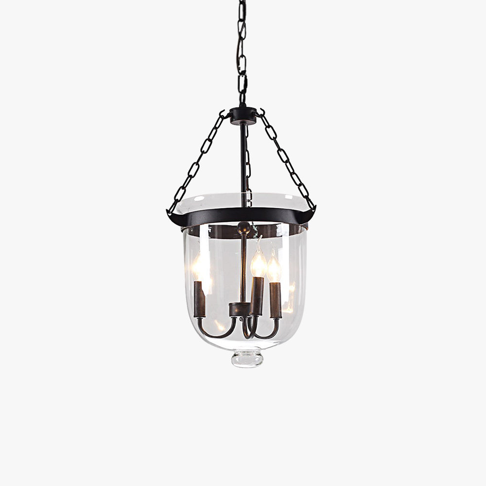 Femakodi Pendant Light Glass Black Industrial LED Living Room