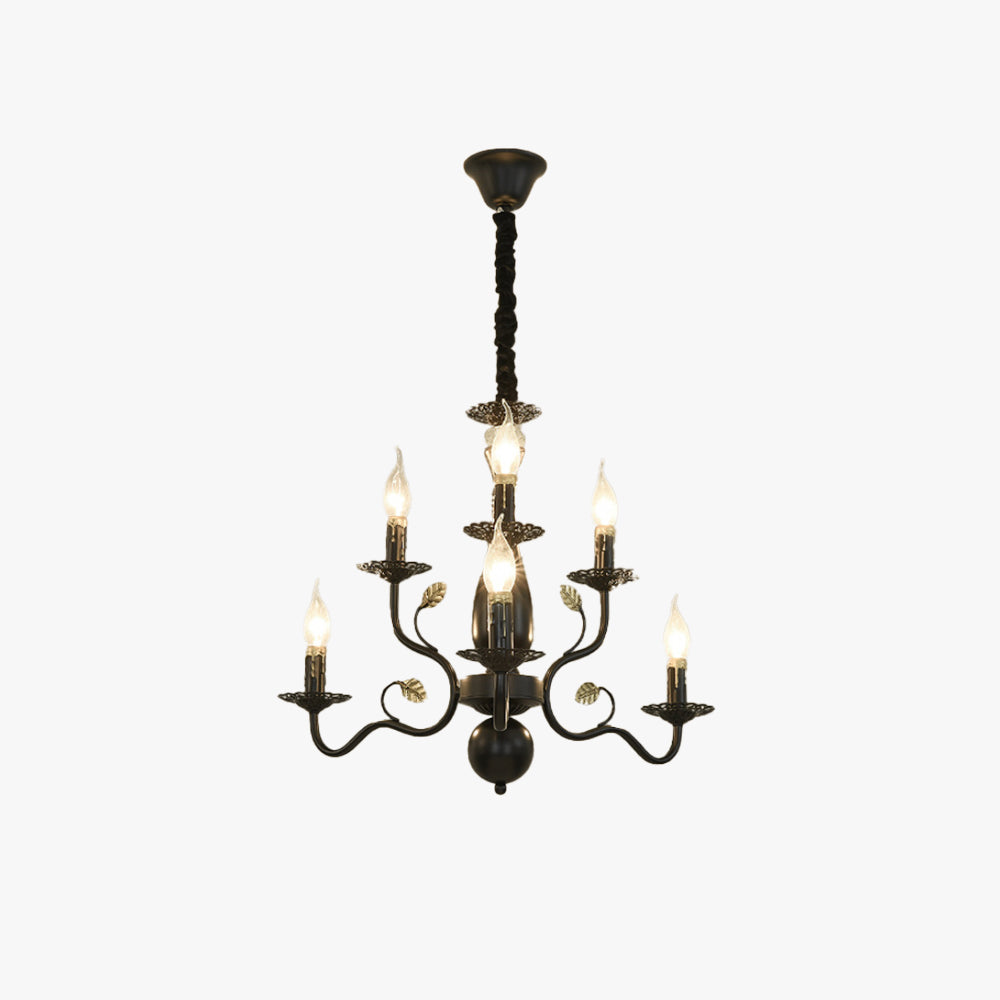 Cobubima Chandelier Rustic Glass Living Room Bedroom