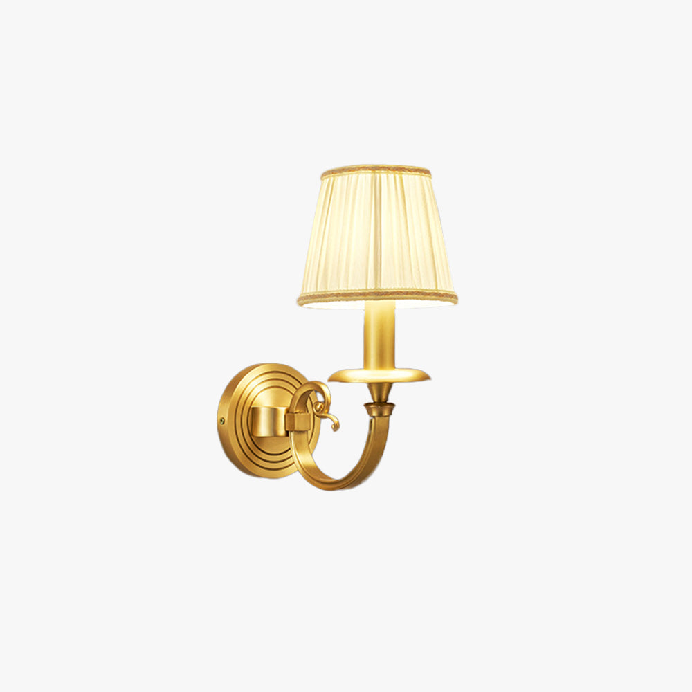 Mokuriso Decorative Indoor Wall Lamp Metal Fabric Living Room Bedroom