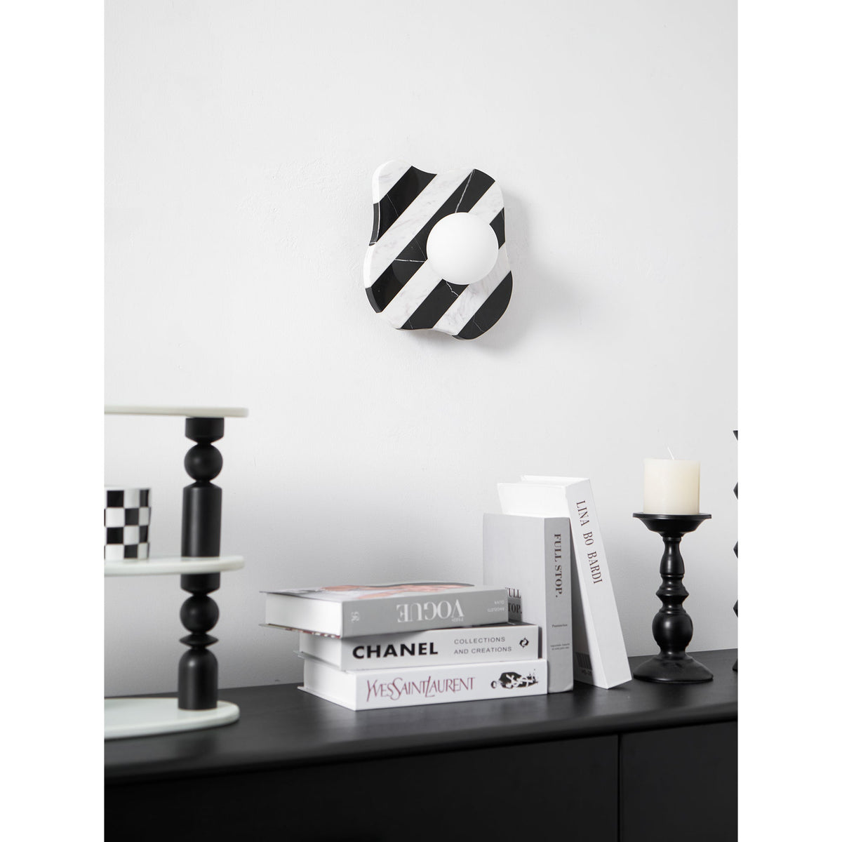 Eiroina Zebra Marble Glass Wall Lamp