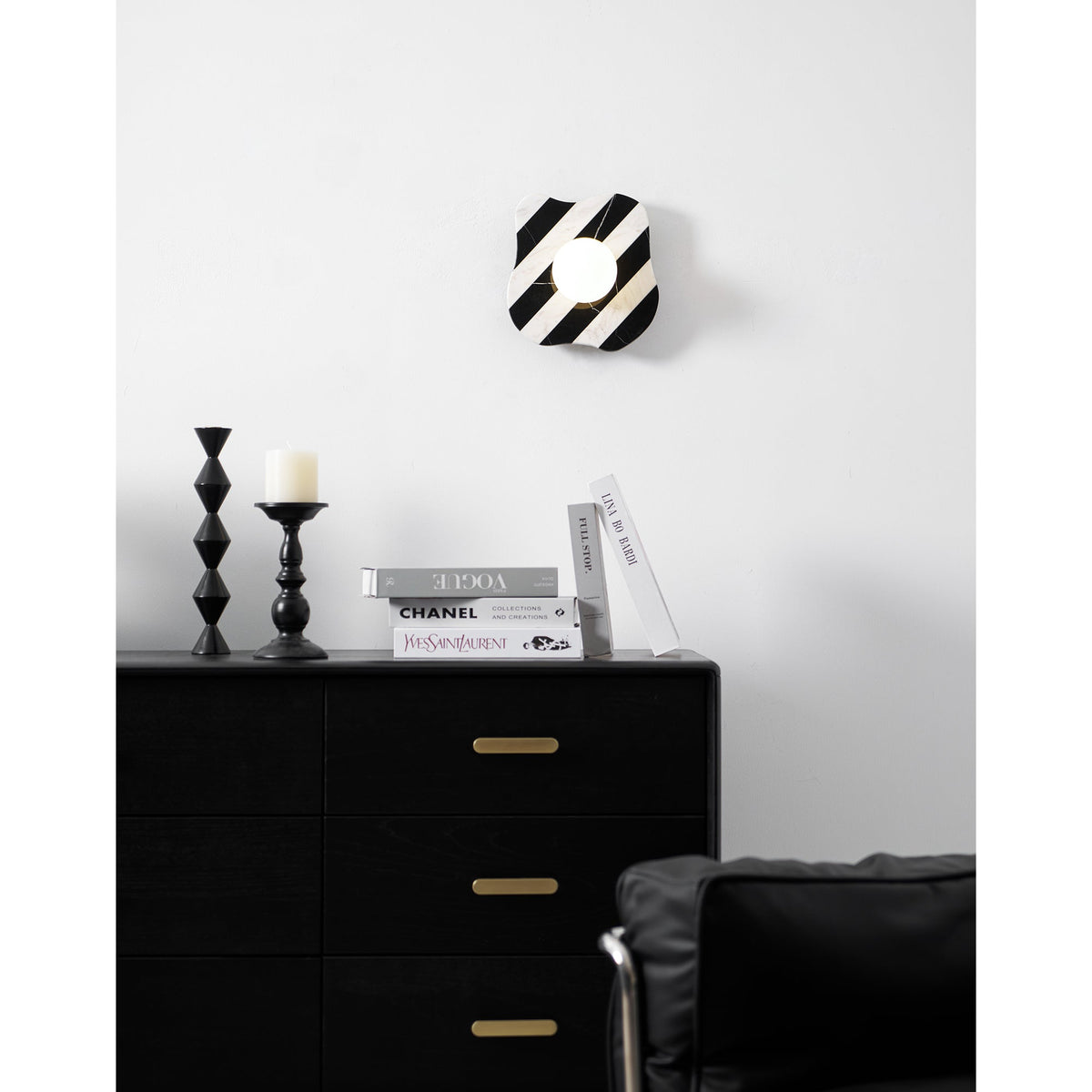 Eiroina Zebra Marble Glass Wall Lamp