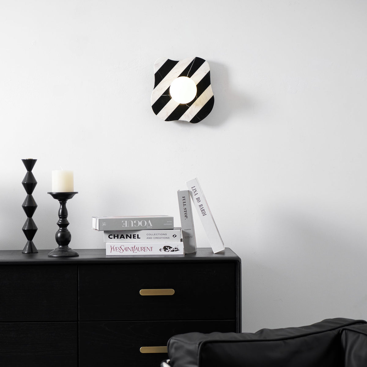 Eiroina Zebra Marble Glass Wall Lamp