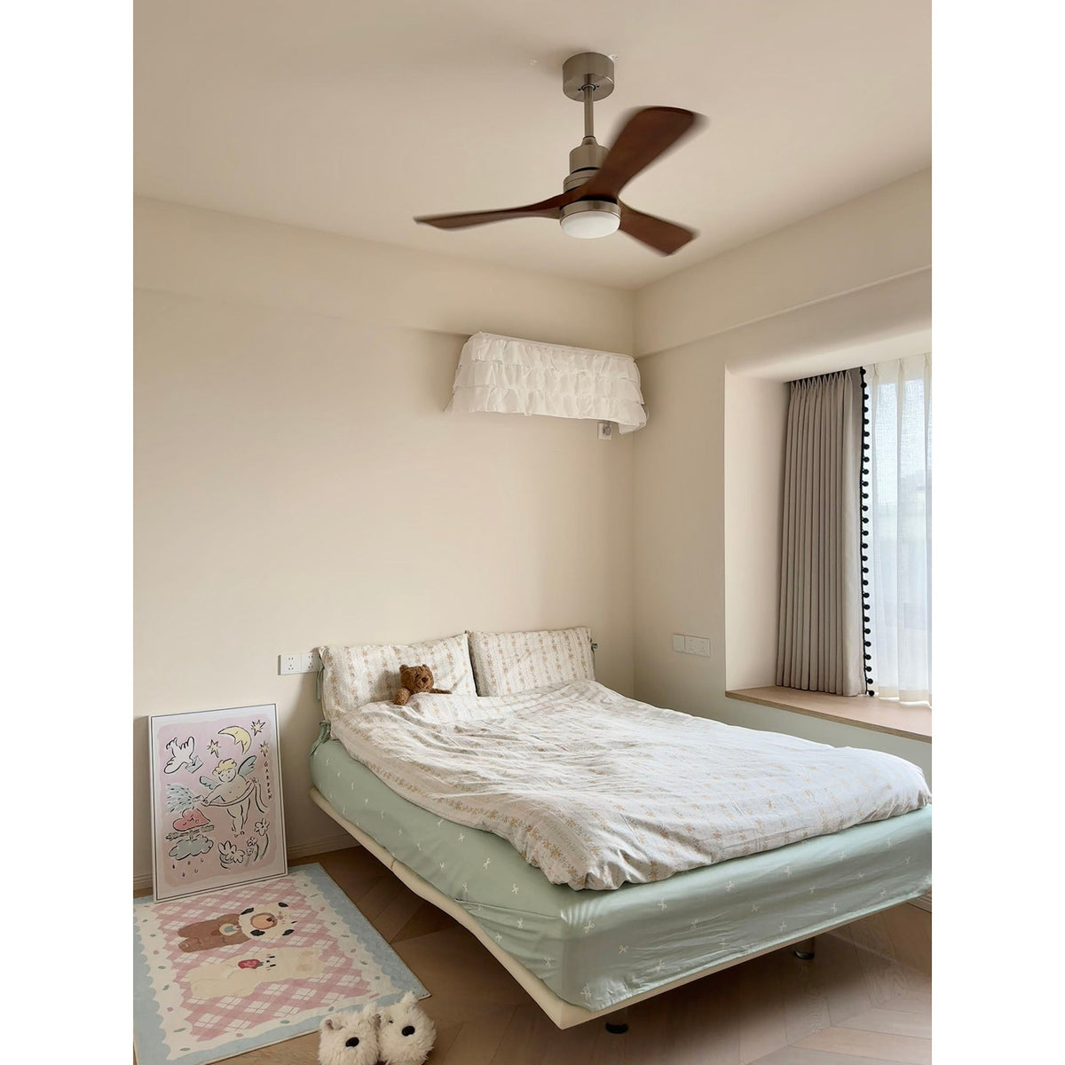 Sylirena Natural Wooden Fan Ceiling Light
