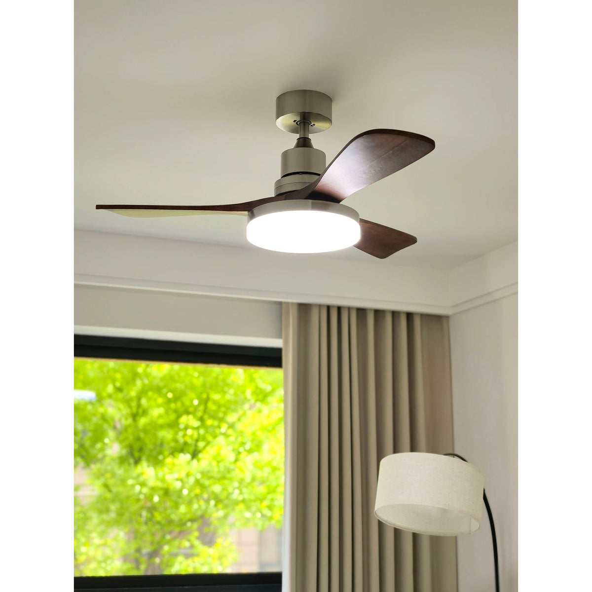 Sylirena Natural Wooden Fan Ceiling Light