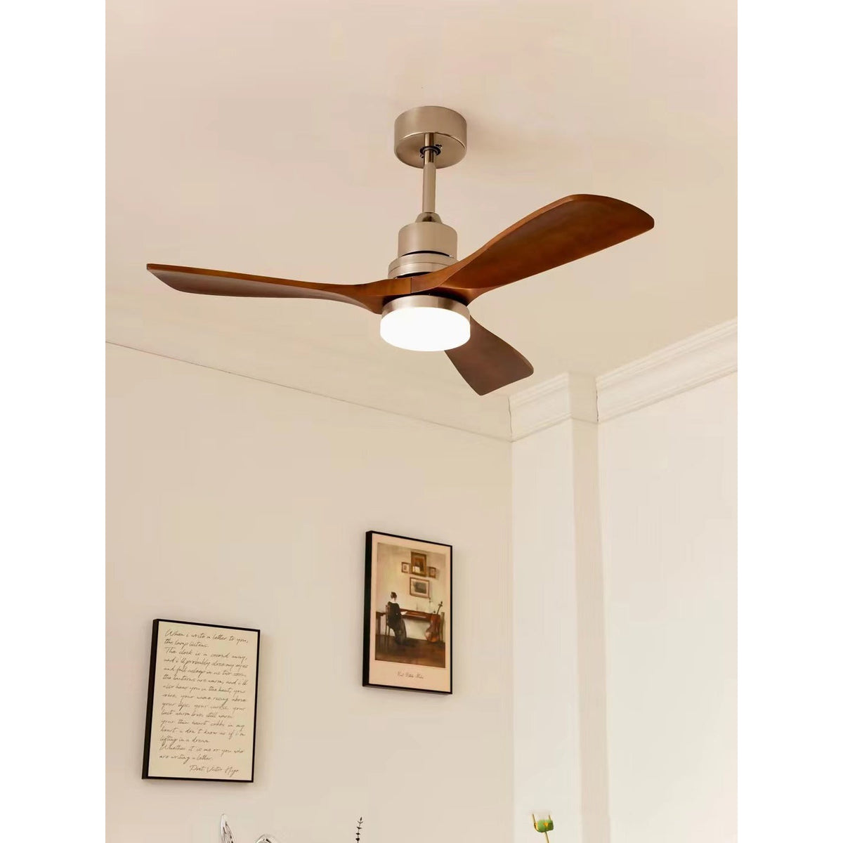 Sylirena Natural Wooden Fan Ceiling Light