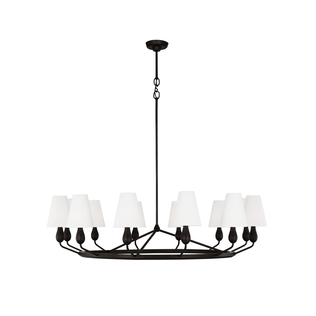 Solerira Vintage Industrial Brass Fabric Chandelier