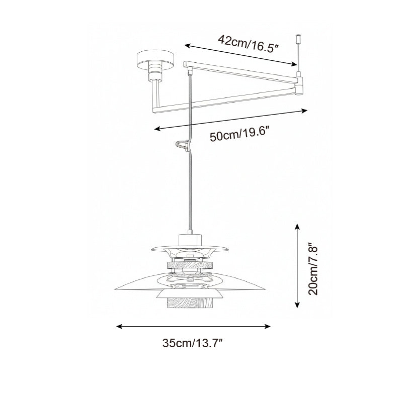 Calelette Swing Arm Pendant Lamp
