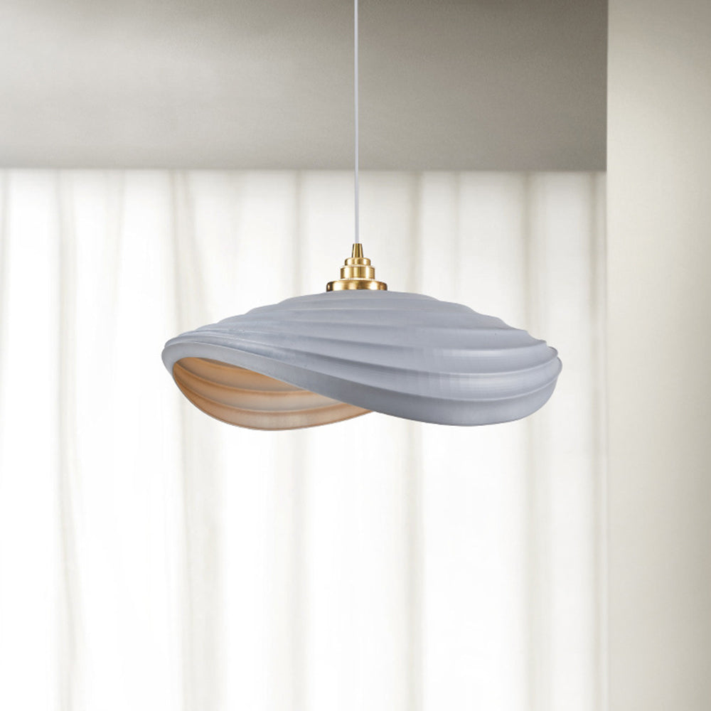 Civagak Wabi-Sabi Minimalisme Ripple Pendant Light, Resin&Metal