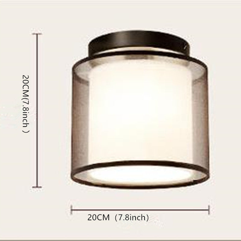 Febetar Modern Metal & Fabric Flush Mount Ceiling Light, 2 Style