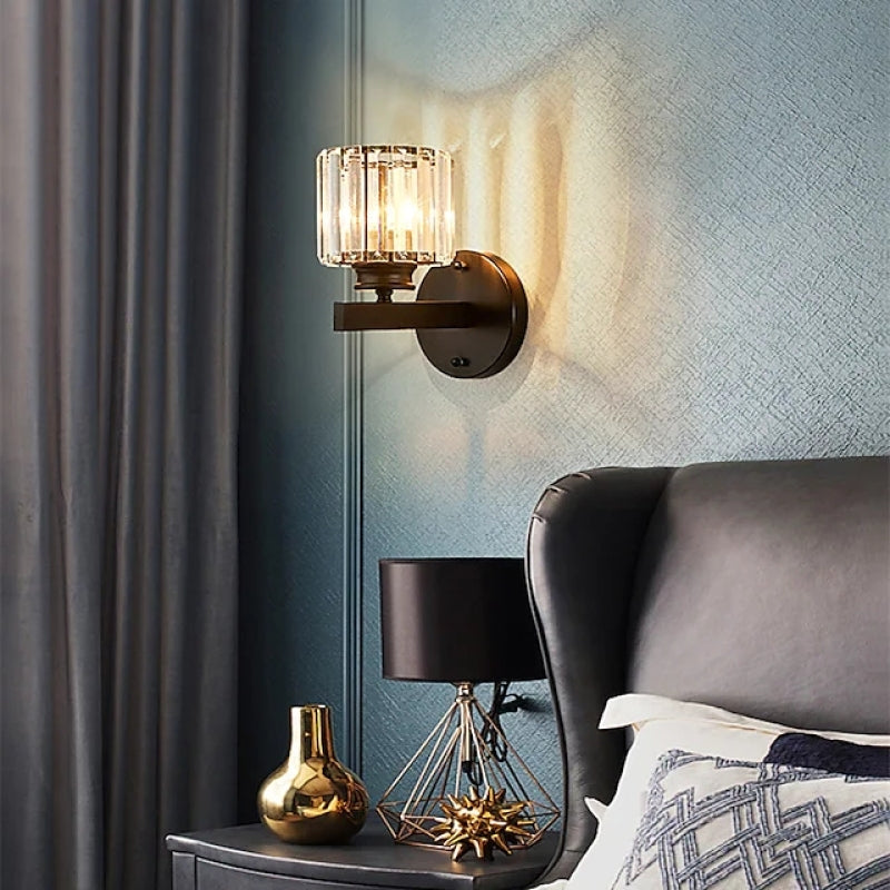 Mebavud Modern LED Crystal Wall Lamp Square, Round