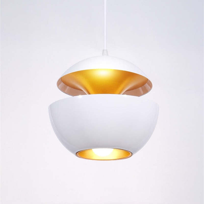 Mikirak Metal Modern Pendant Light, Black / White