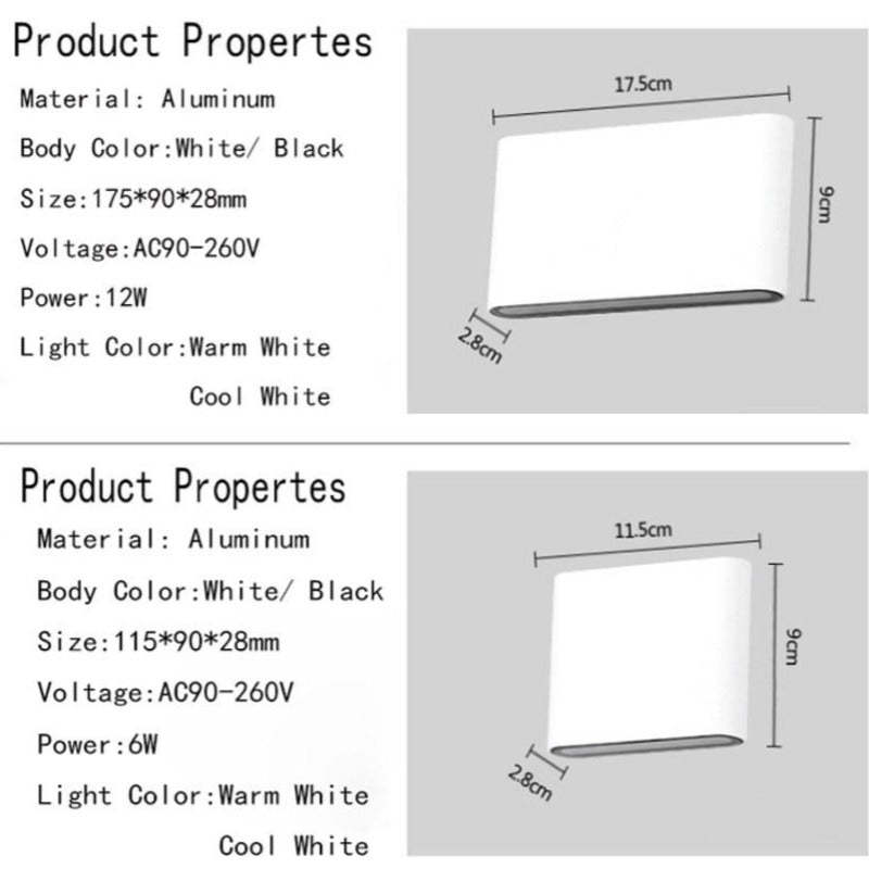 Orix Modern Rectagulart Waterproof Outdoor Wall Lamp, Black/White-Neutral Decor