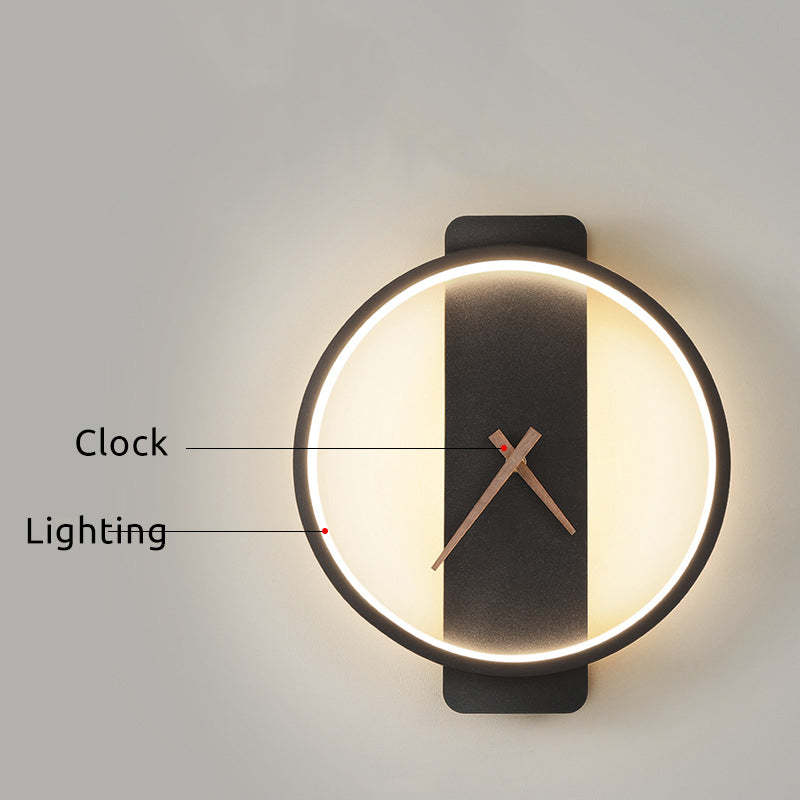 Cukiper Cukiper Square Clock Metal & Wall Lamp, Gold