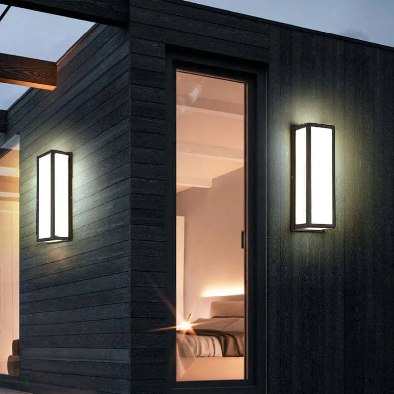 Noven Wall Lamp Modern Waterproof Cross Outdoor Black-Neutral Decor
