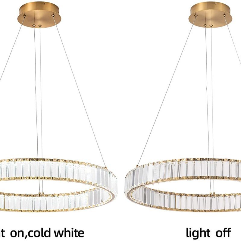 Rabitas Elegant Round Crystal Chandelier, Clear