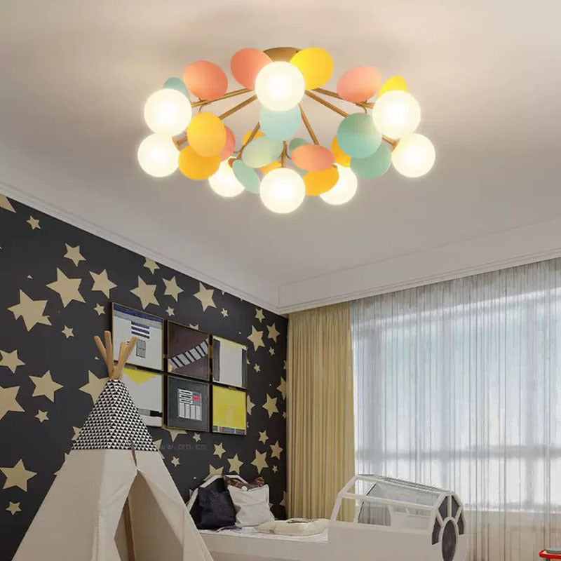 Binesik Modern Bubble Cluster Ceiling Light, Colorful