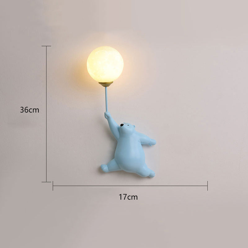 Dio Bear Balloon Wall Reading Lamp-Neutral Decor