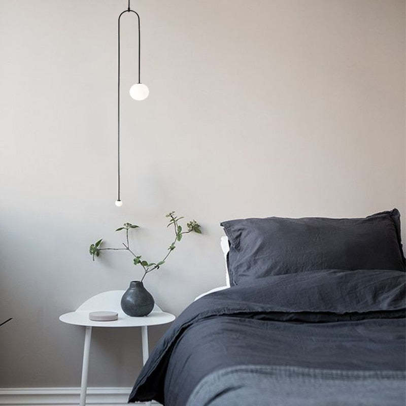 Fakegod Minimalist Linear Mobile Pendant Light, Black