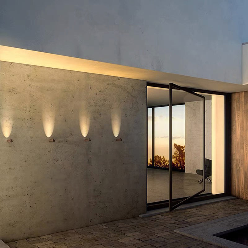 Bukorir Modern Waterproof Outdoor Wall Lighting, White & Black