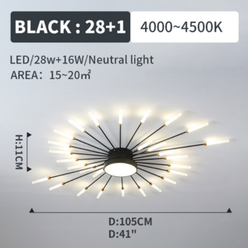 Vexor Modern Home Decoration Fireworks LED Ceiling Light-Neutral Decor