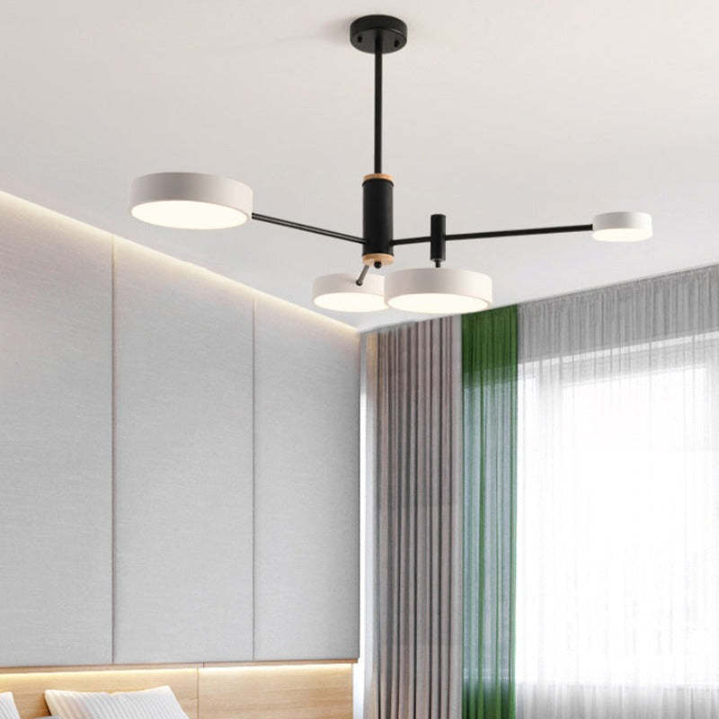Gativun Pendant Light LED, Metal & Wood, Grey/White/Gold