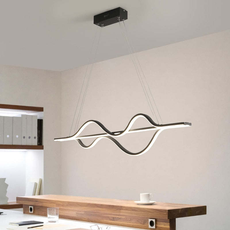Penives Modern Wave Pendant Light, 3 Colour