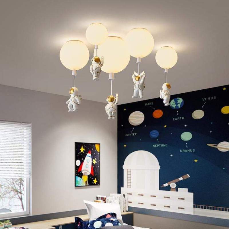 Fupogan Astronaut Balloon Flush Mount Ceiling Light, L 20/25/30/35cm