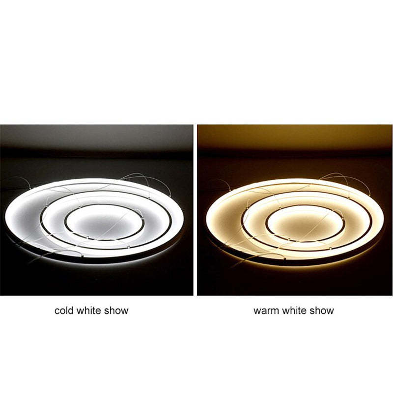 Toriq Pendant Light, Inner Ring Illuminated, White/Black/Gold-Neutral Decor