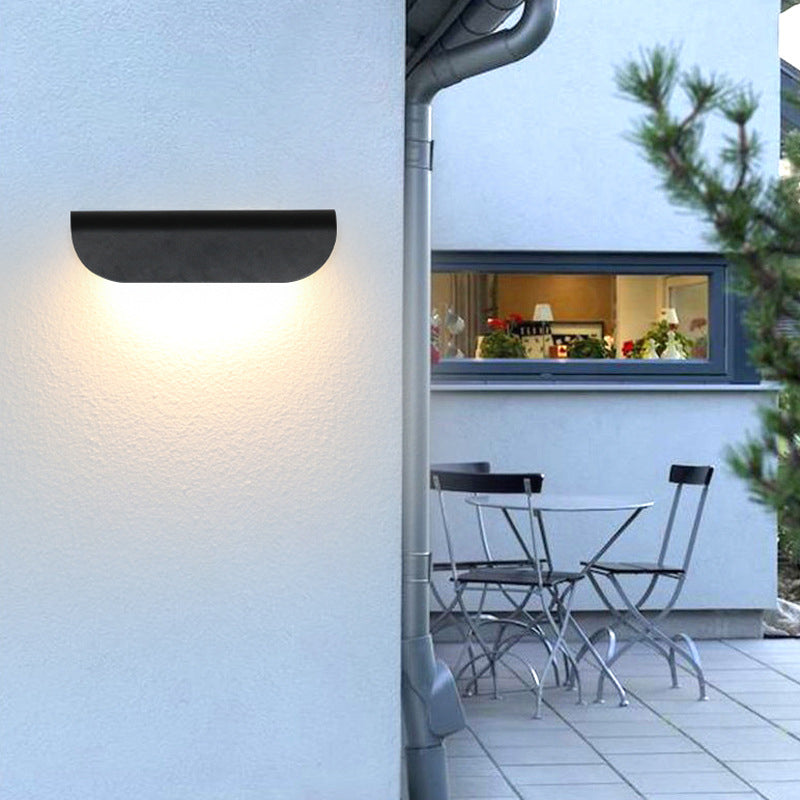 Volimum Modern Outdoor Wall Lighting, Waterproof, Curved