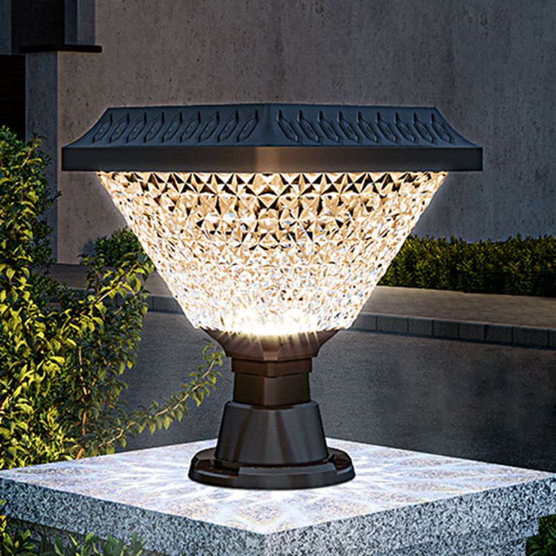 Ravurim Modern Geometry Outdoor Floor Lamp, Black