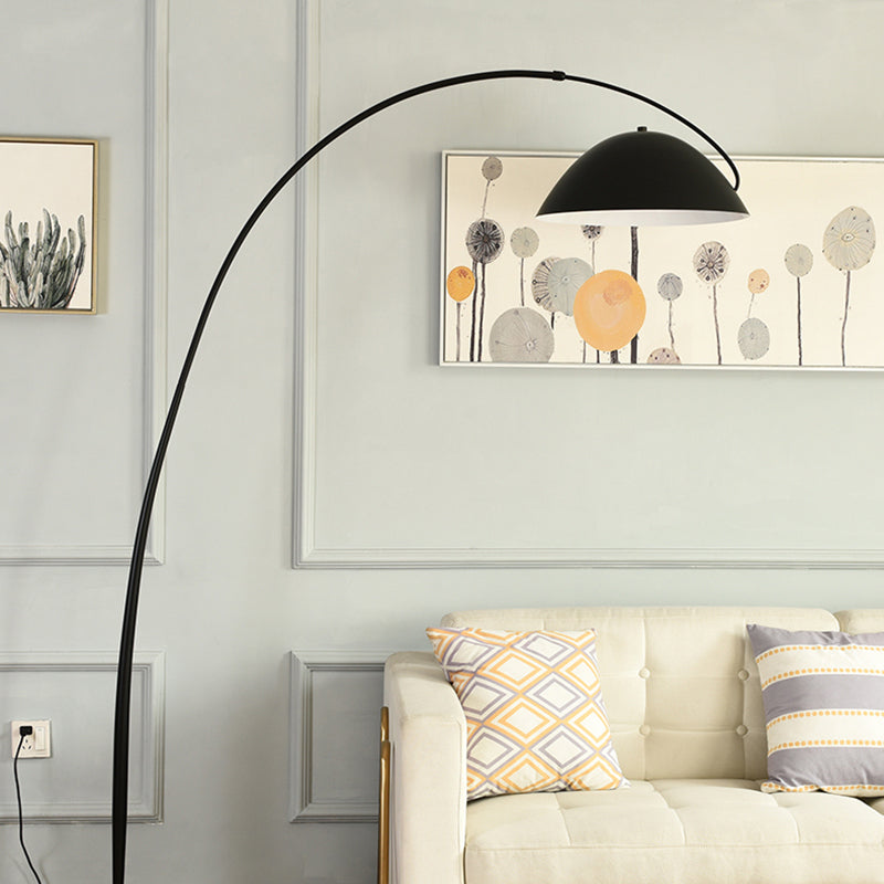Gomedas Modrn Fishing Rod Metal Floor Lamp, Black