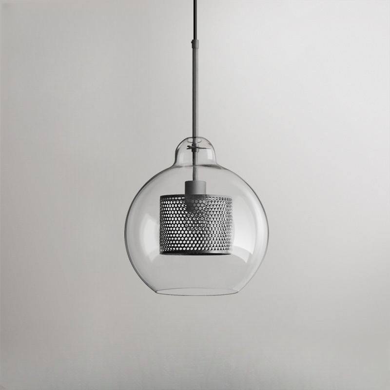 Nerel Contemporary Golden Pendant Light, Glass, Globe/Cylindric-Neutral Decor