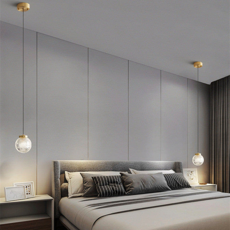 Milubik Modern Circle Glass Pendant Light for Bedroom & Hotel